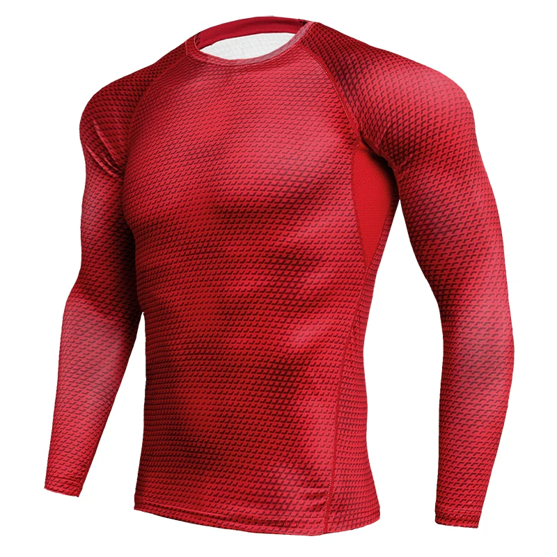Спортивная рубашка с длинными рукавами для мужчин быстросохнущие мужские