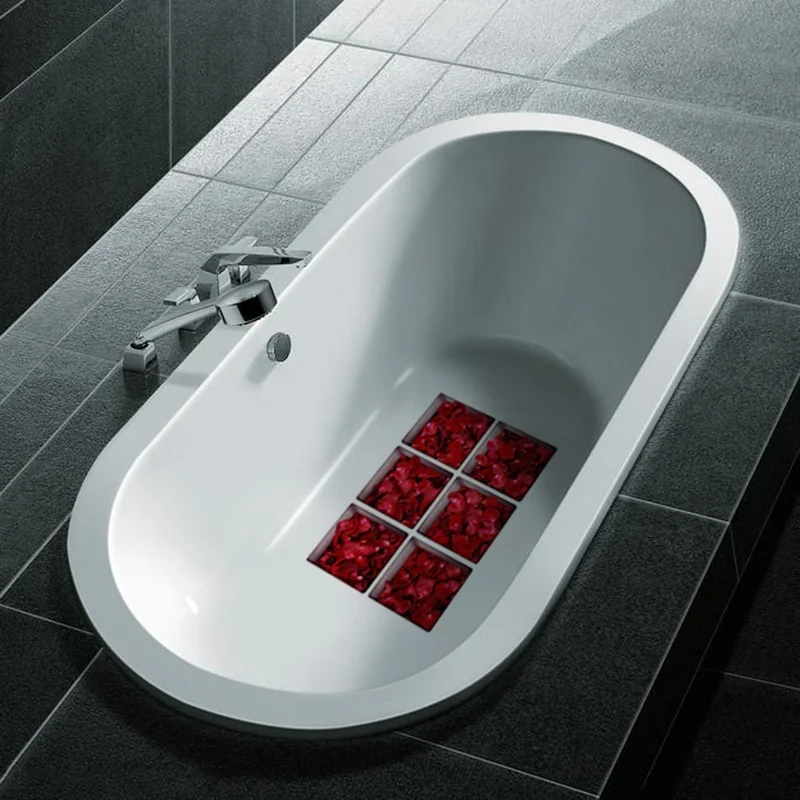 6 шт. Нескользящие водонепроницаемые наклейки для ванной 13 х13 см | Дом и сад