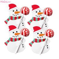 50pcspack christmas lollipop decoration cards santa claus pattern paper lollipop card candy holder kids birthday party supplies