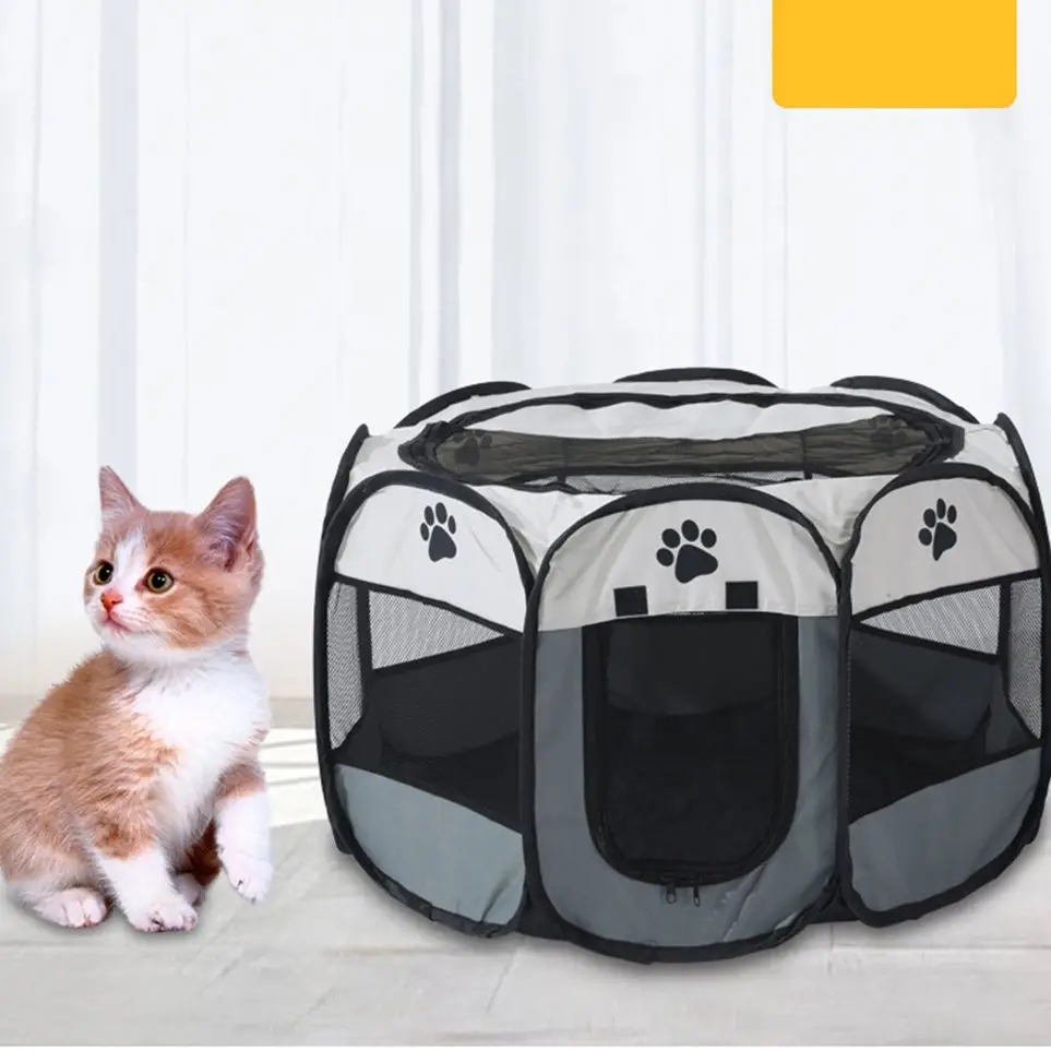 

Octagonal Dog BedPet Fence Pet Tent Oxford Cloth Scratch-resistant Foldable Sofa Cage Dog Cat Delivery Room Kennel Cat Nest
