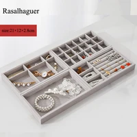 middle size graybluepink diy jewelry storage case ring bracelet box jewellery organizer earring holder fit most room space