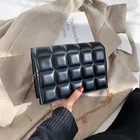 Женская зимняя сумка, новинка 2021, модная клетчатая сумка через плечо, маленькая квадратная сумка через плечо, сумка из искусственной кожи, брендовая трендовая сумка