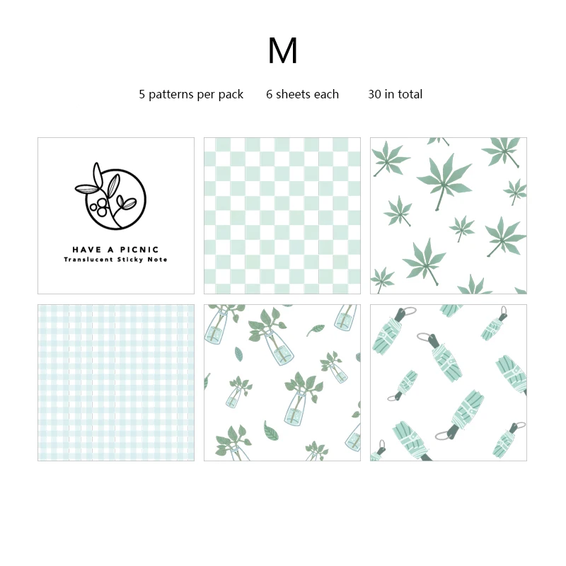 M Mr paper 30 шт./партия прозрачная бумага для масла арбуз черника блокнот для скрапбукинга материал креативный свободный лист блокнот для заметок - Цвет: M