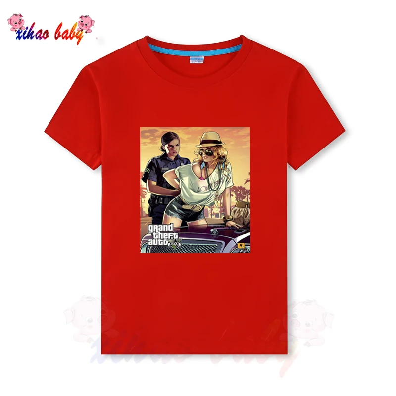 

Футболка хлопковая с коротким рукавом для мальчиков и девочек 2-15 лет