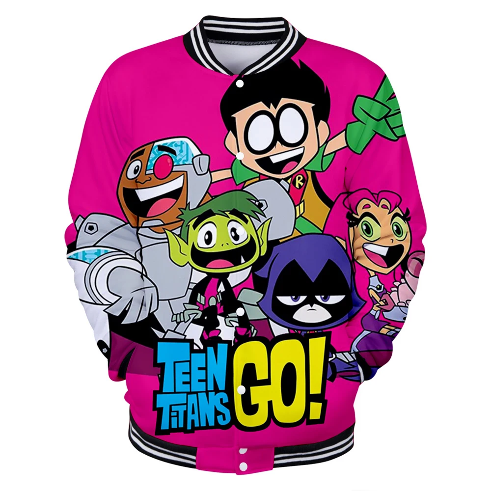 

Teen Titans Go 3D Prints Baseball Jackets Women/Men Fashion Long Sleeve Jacket Hot Sale Casual Streetwear Clothes
