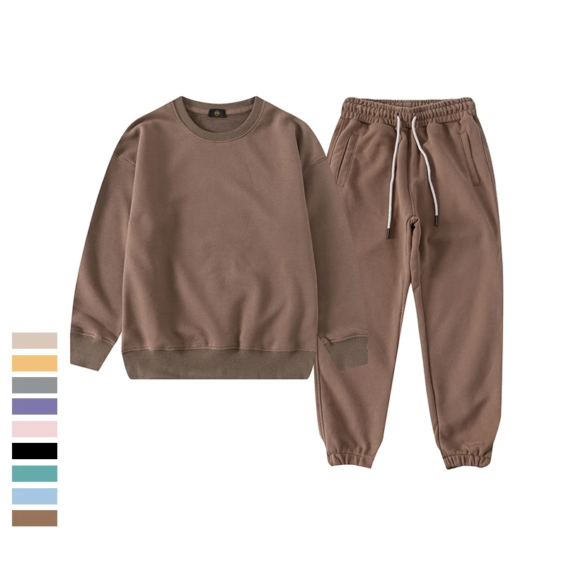 

Boys Girls Clothing Set 2021 Spring Summer New Kids Tracksuit Terry Cotton Pullover Sweatshirt Sweatpants 2 Pcs Teens Outfits
