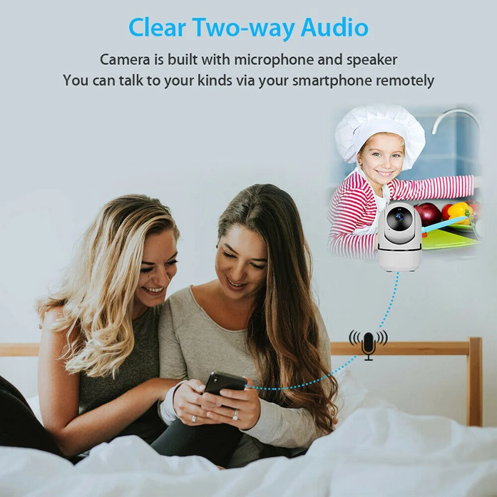 Мини 1080P HD Wi-Fi облачная IP Камера PTZ Pan Tilt P2P беспроводная веб-камера видеонаблюдения двухстороннее аудио видеоняня H.265