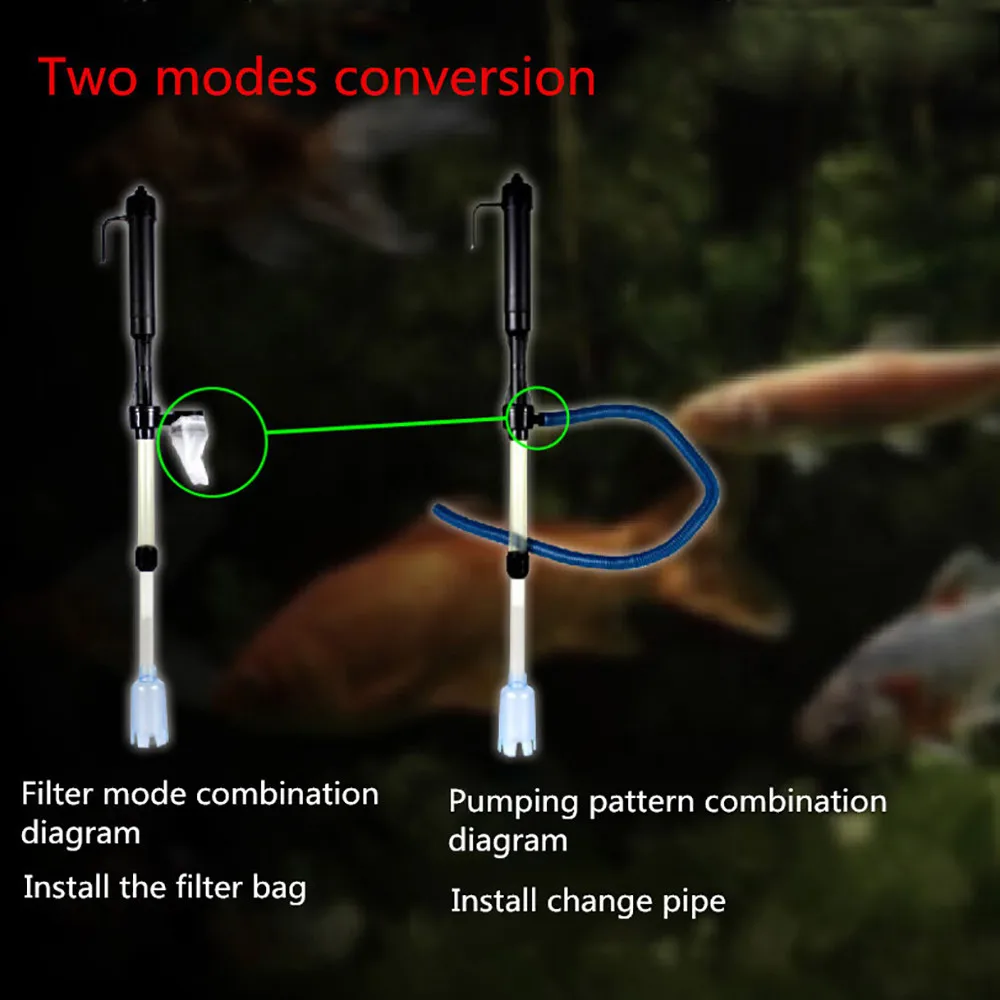 Батарея гравий пылесос для аквариума очистки сифон воды переменного тока
