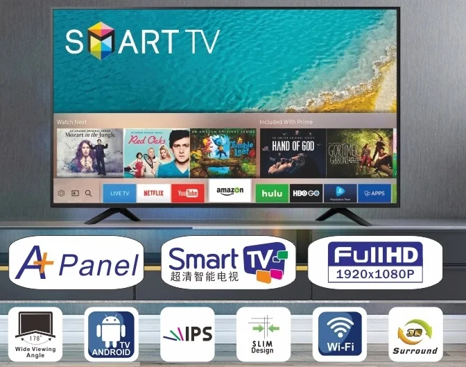32 дюймовый ультратонкий 55 дюймов 4K дисплей Android OS 7.1.1 smart wifi led TV|Телевизоры| |
