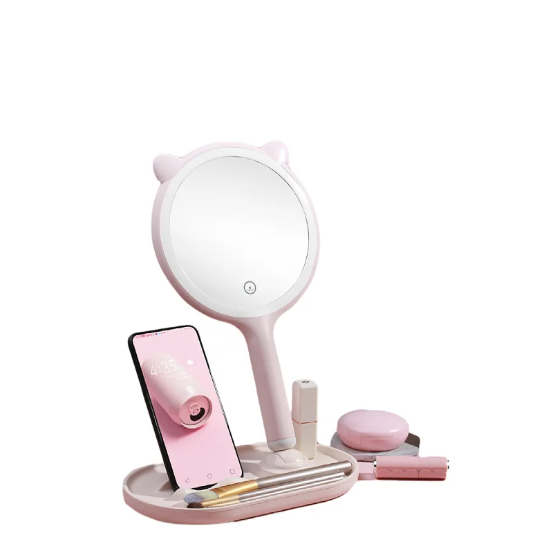 

Holiday gift mirror intelligent charging cosmetic mirror large mirror three block dimming beauty mirror can be customized