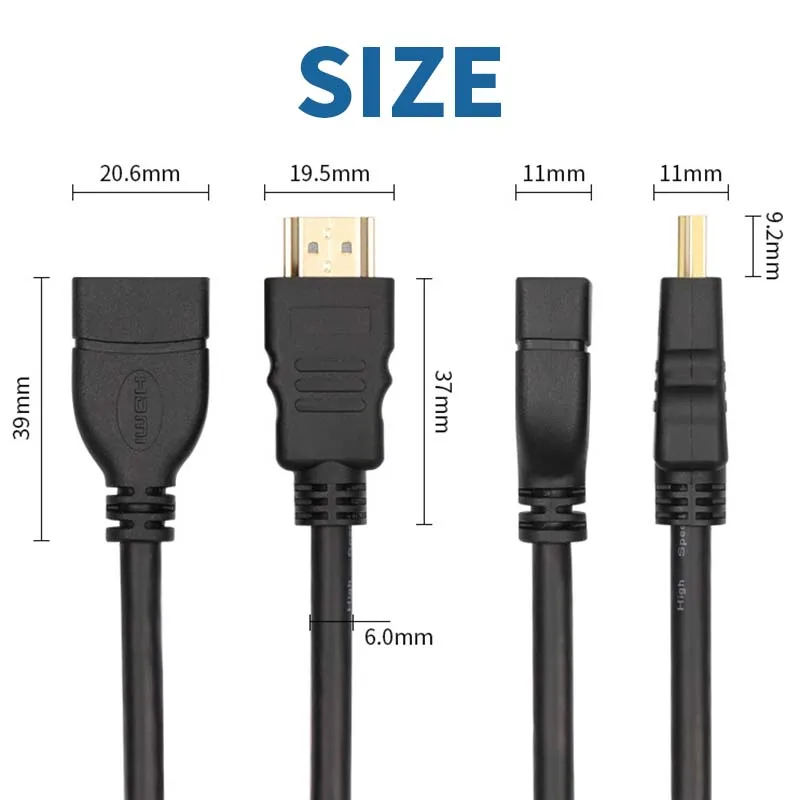 Высокоскоростной HDMI удлинитель-50 см-папа-мама разъем 4k удлинитель | Электроника