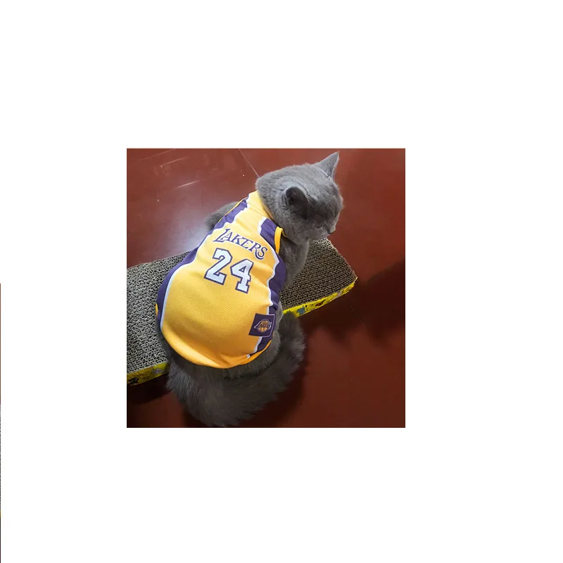 

Small and medium-sized dog golden retriever spring and summer mesh vest World Cup jersey basketball shoes cat pet supplies