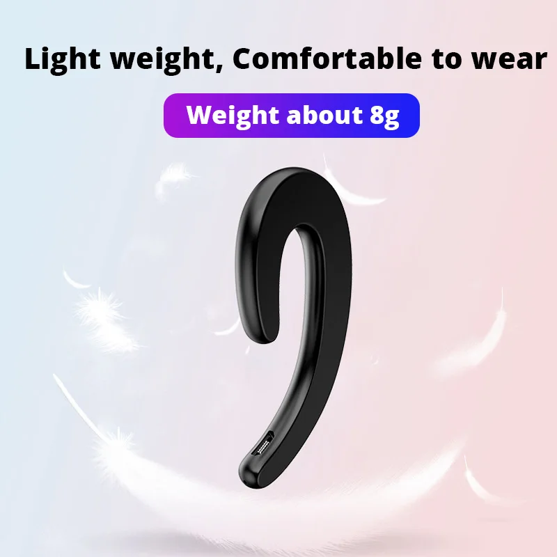 Костная проводимость наушники Bluetooth TWS беспроводные наушники над ухом для спорта с микрофоном, удобные в ношении.