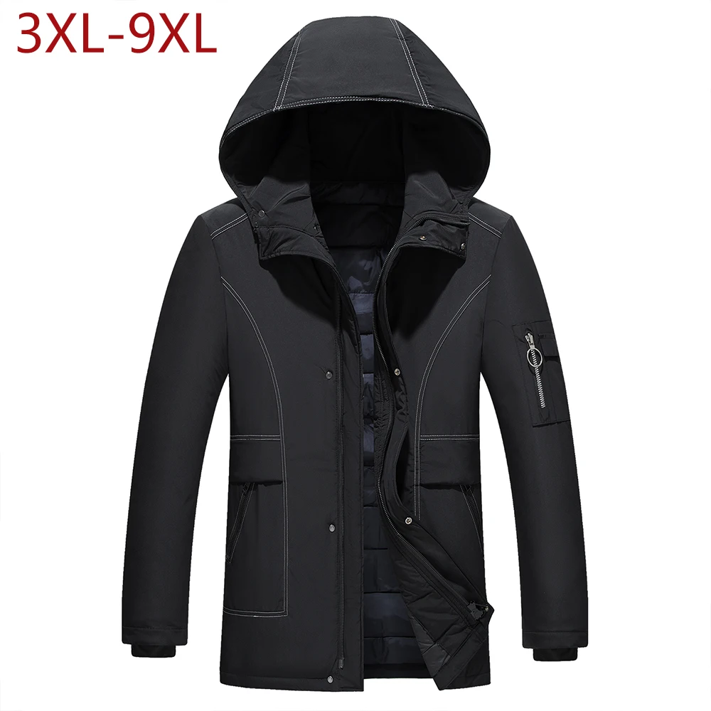 Fashion Winter Jackets Men Brand Plus Large Size 9XL Clothing New Parka Men Thick Warm Long Coats Men High Quality Hooded Jacket