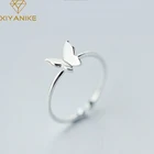 Модные регулируемые Открытые Кольца XIYANIKE серебряного цвета с бабочкой для женщин, обручальное кольцо для дружбы, ювелирные изделия