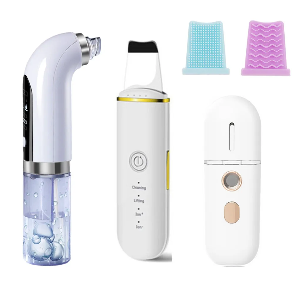 Ultrasonic Skin Scrubber + Blackhead Remover Facial Peeling Pore Cleaner Exfoliator Deep Cleaning Skincare | Красота и здоровье