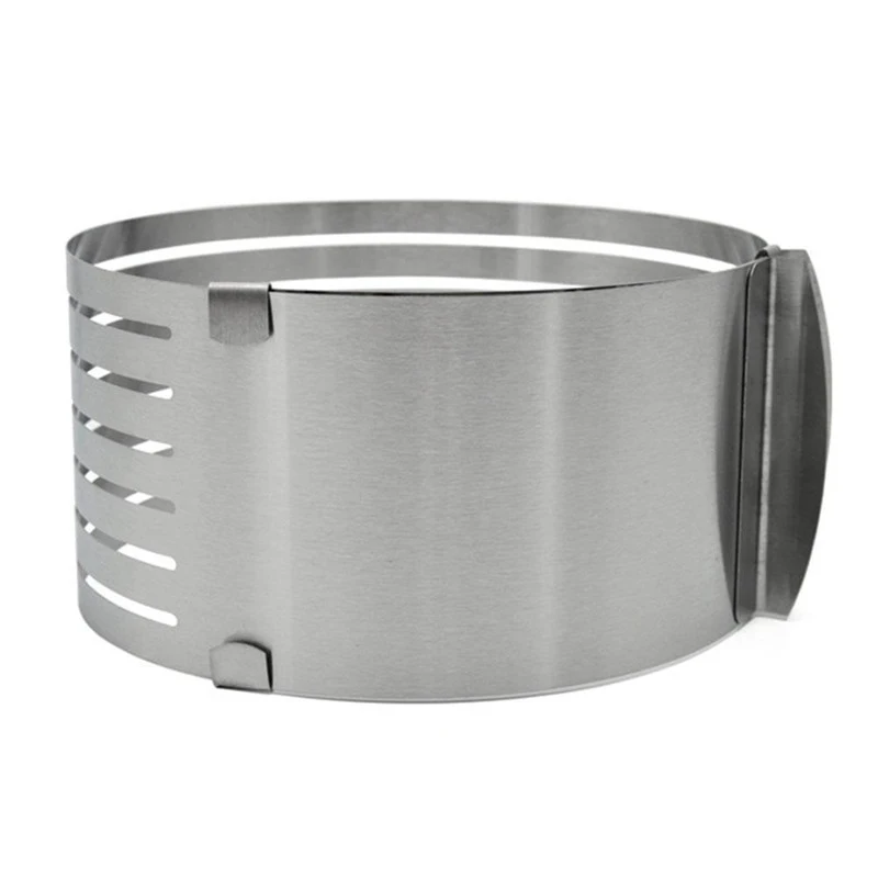 DIY Mousse Cake 1Pcs Adjustable Round Stainless Steel Ring Mold Layer Slicer Cutter | Дом и сад