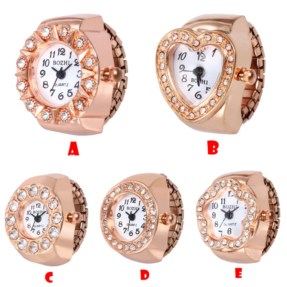 

Creative Watch Style Ring Jewelry Ring Fashion Wedding Party Finger Ring Gifts Women Watch Feminino Wholesale Reloj Femenino