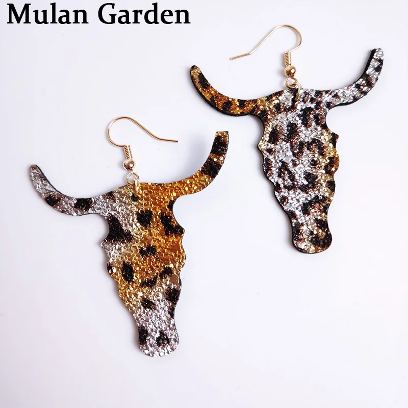 M & G Новые Модные Винтажные блестящие леопардовые серьги из искусственной кожи