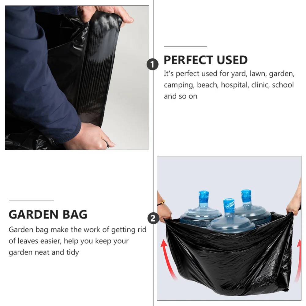 

50pcs Large Capacity Gardening Waste Bags Thick Disposal Garbage Bags