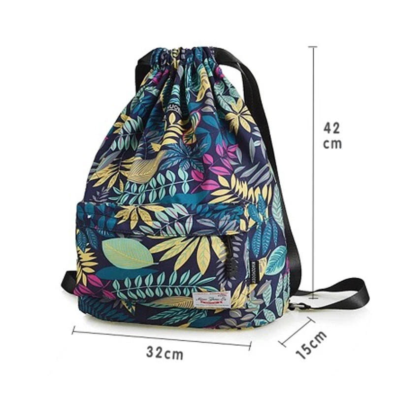 

Girls Travel Swimming Fitness Bags Softback Student Women Drawstring Gym Bag Waterproof Sports Bag Outdoor Backpack