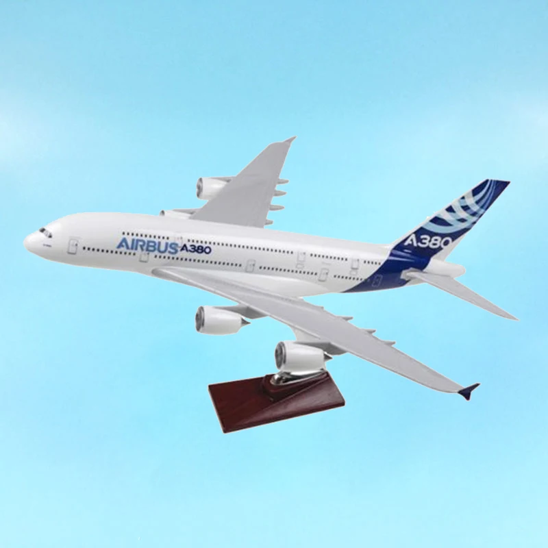 Литье под давлением 1/250 масштаб 35 см модели летательных аппаратов Airbus A380 из