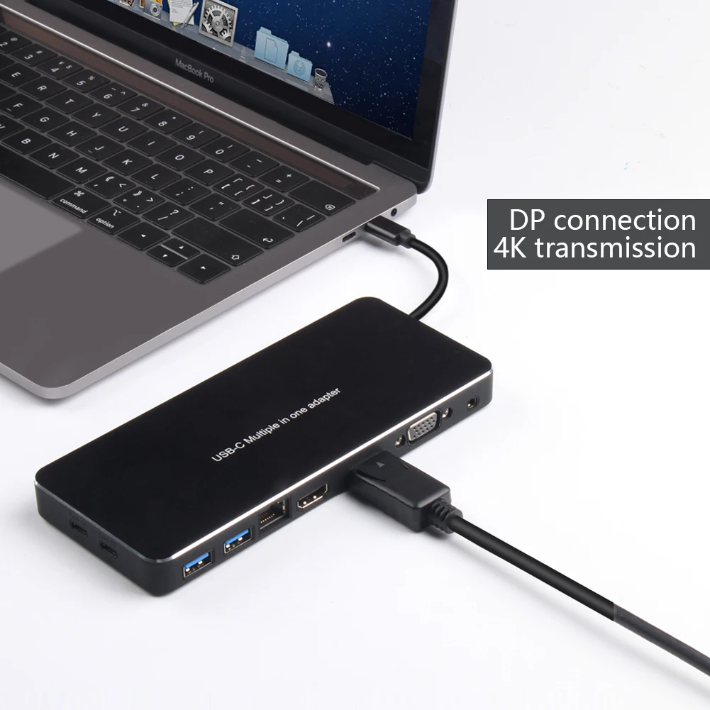 9 в 1 USB C концентратор тип-c для аудио VGA DP HDMI RJ45 Vision USB3.0 9 в 1 удлинитель концентратор конвертер док-станция для Macbook S8 Dex