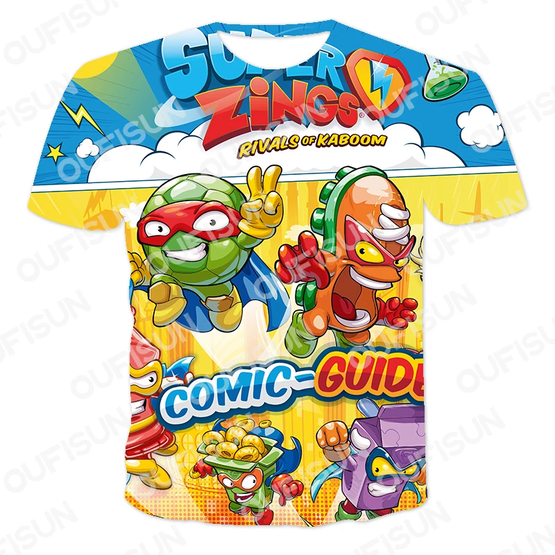 

2021 Trend Children's Clothing 3D T-shirts Summer Popular Game Super Zings Cartoon Boys/Girls/Baby Tshirt Breathable 4T-14T
