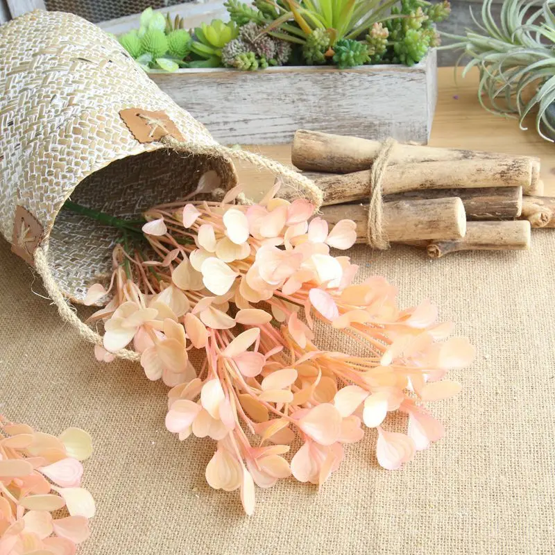 

Artificial Flower Ginkgo Leaves Bundle Fake Grass For Home Decoration Wedding Flower Foliage DIY Plant Wall Fake Flower
