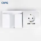 Сетевая розетка CXFG с двумя Usb-разъемами европейского стандарта, адаптер для настенного зарядного устройства, 2 А, встроенное зарядное устройство, штепсельная розетка по немецкому стандарту