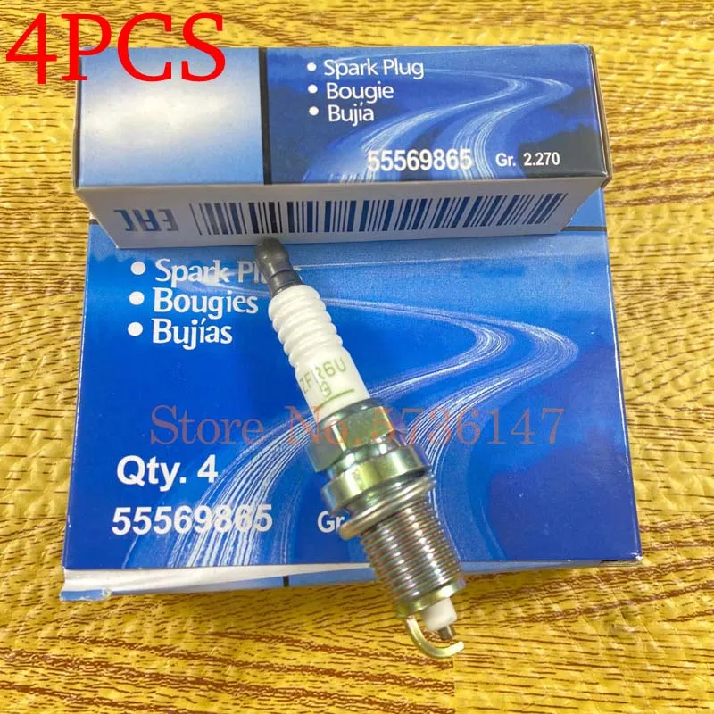 (4PCS/Lot) Auto Parts Spark Plug Brand New OEM# 55569865 ZFR6U9 Car Candle For Chevrolet Cruze EPICA