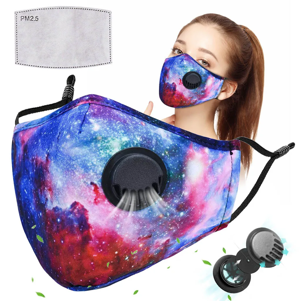 Маски унисекс уличная моющаяся многоразовая маска для лица с рисунком Tie dye рта 3