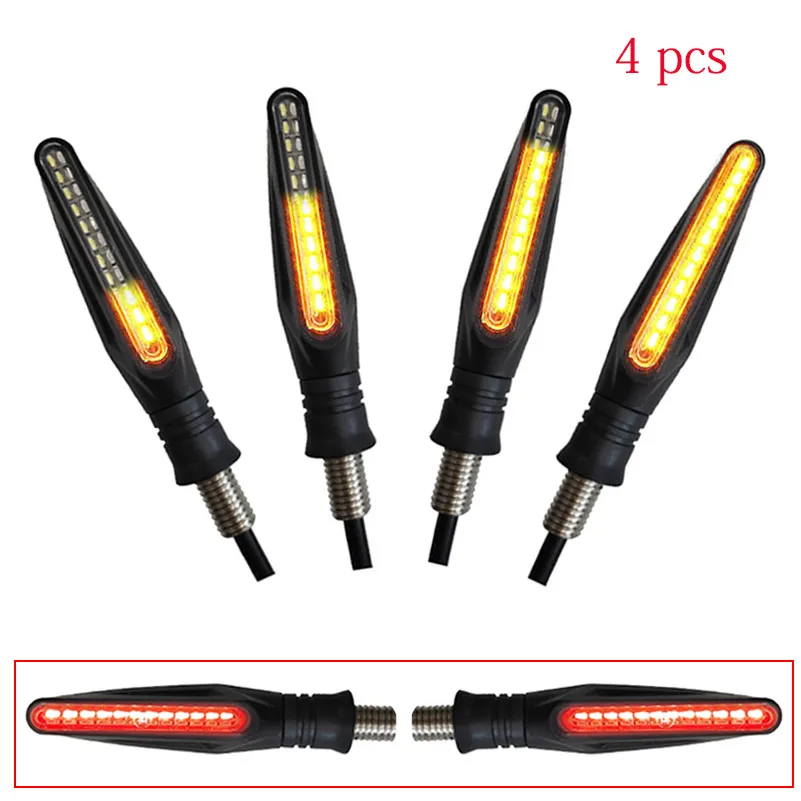 4 PCS B 4X светодиодный указатель поворота для мотоцикла s плавный задний светильник для мотоцикла мигающий указатель поворота для мотоцикла - Цвет: 4 PCS B