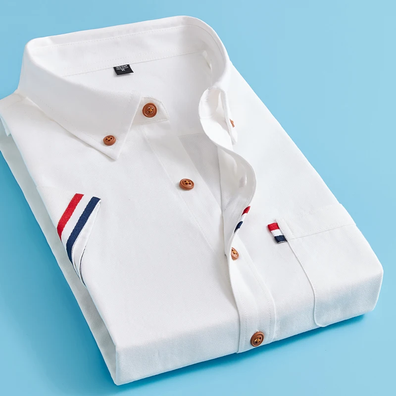 Мужская Летняя однотонная приталенная рубашка черный цвет без нагрудного