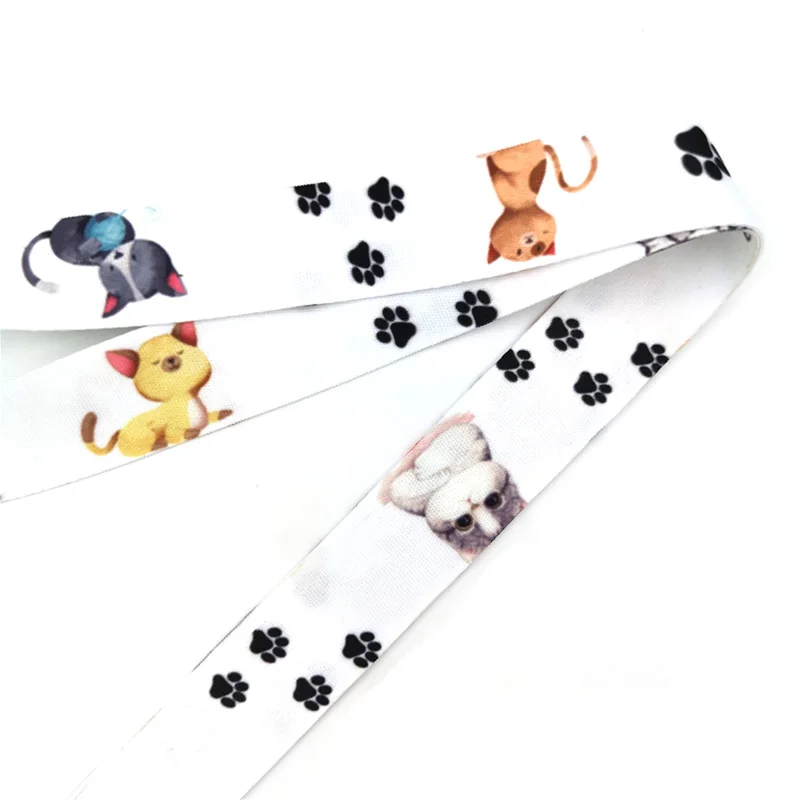 10 шт./компл. милая кошка брелок для ключей ID веревка шейный ремешок шнурок |