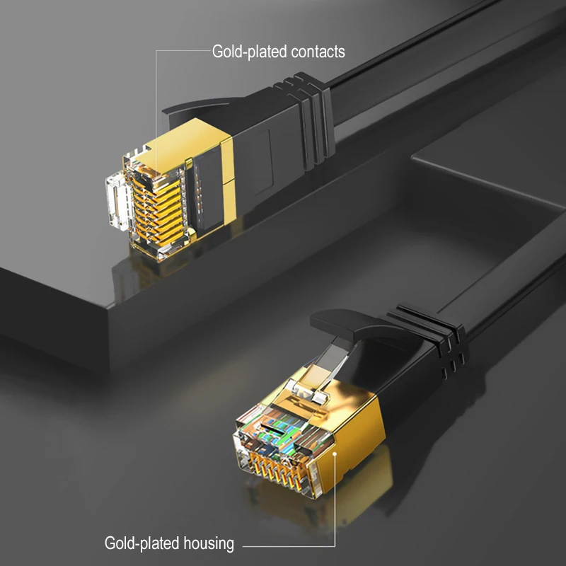 Cat8 Ethernet Кабель SSTP 40 Гбит/с Суперскоростной сетевой кабель RJ45 позолоченный
