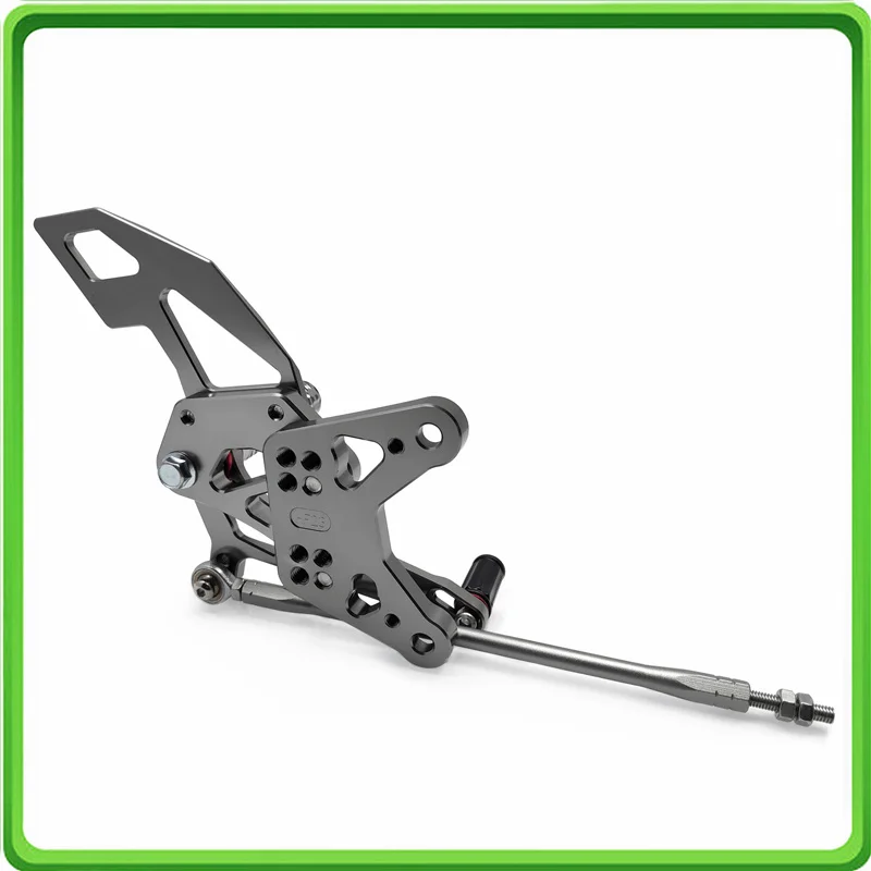 

Adjustable Rearsets Rear set sets Foot Rest Pegs Pedal For Kawasaki Ninja ZX6R ZX-6R ZX636 2013 2014 2015 2016 2017 2018 Gray
