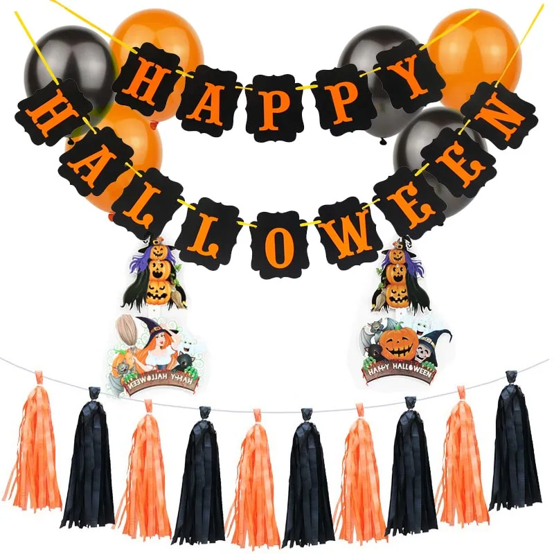 

Twins Party Halloween Pumpkin Black Cat Aluminium Balloons Spider Ghost Festival Toys Bat Halloween door decorating event