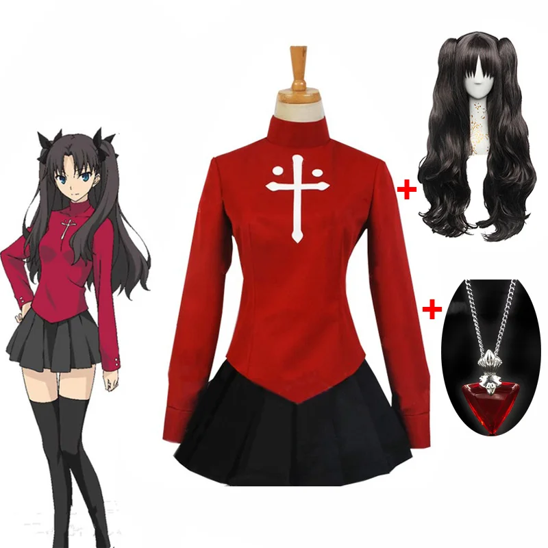 Tohsaka Rin Хэллоуин Косплэй костюм назначения/ночей форма платье потому что Аниме