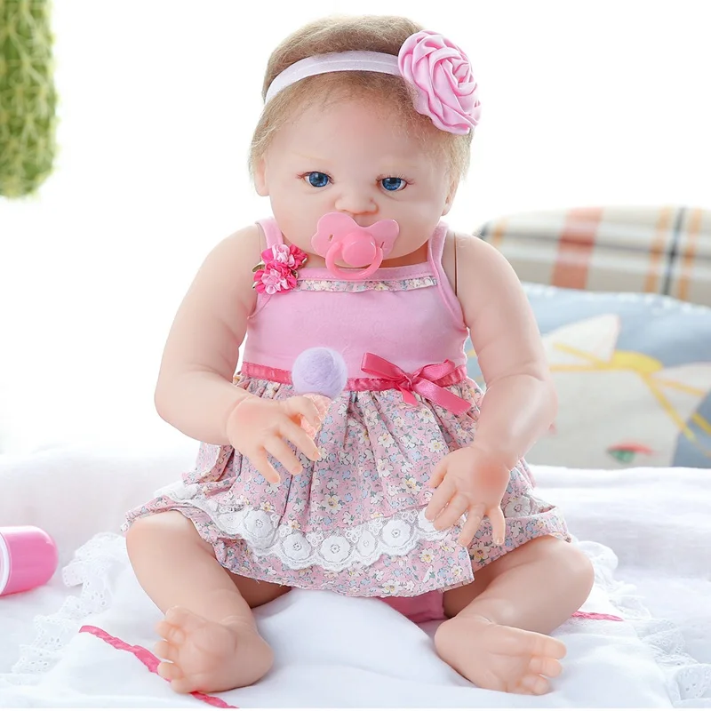 

55CM Bebe Reborn Doll Full Silicone reborn baby doll Adorable Lifelike Toddler Newborn Babies Bathe Toy Hot Sale Birthday Gift