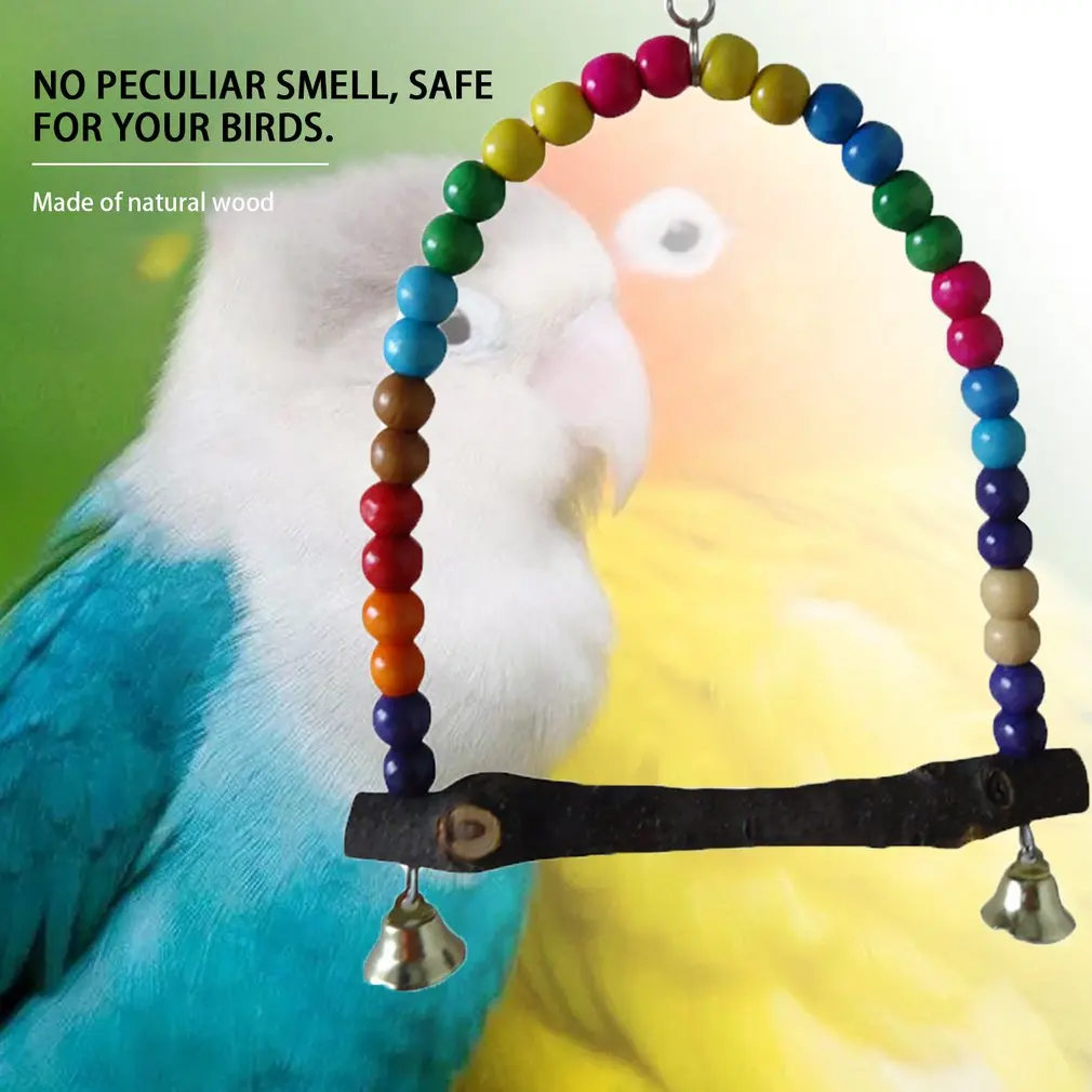 Маленькая игрушка для птиц деревянные лестницы качели скребок окунь лестница