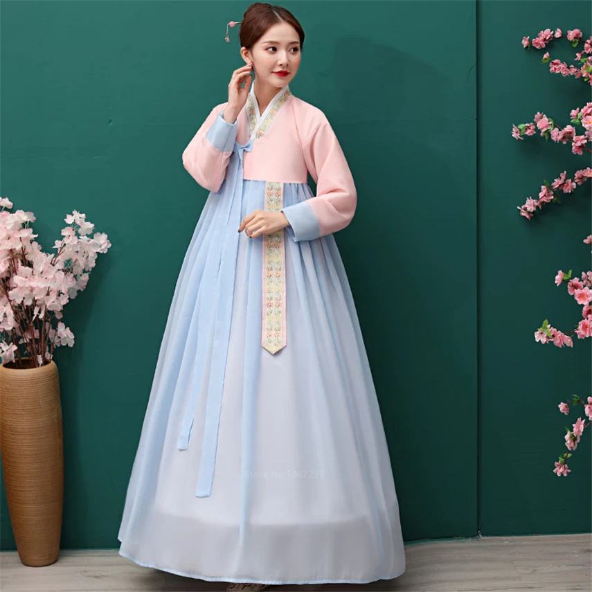 

Palace Korean Traditional Costume for Women Elegant Luxury Hanbok Dress Princess Cosplay Anicent Retro Long Robe Wedding Party