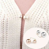 new pearl brooch pin hijab pins anti fade elegant brooches decorative women jewelry double pearl ladies apparel accessories