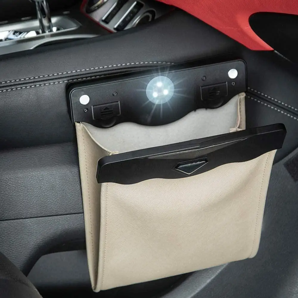 

Car Garbage Can Multipurpose Hanging Car Trash Bags Waterproof Trash Can For Car Back Seat