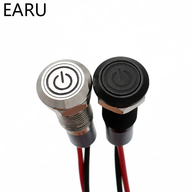 12 мм хромированный черный корпус логотип значок символ настройки