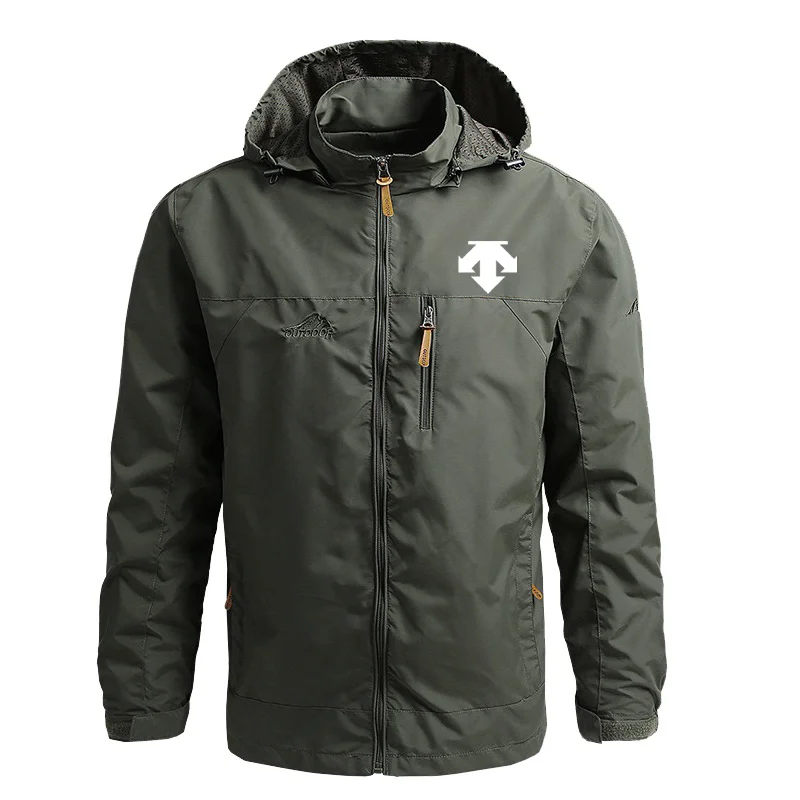 Мужская быстросохнущая ветрозащитная куртка модная мужская бомбер с капюшоном