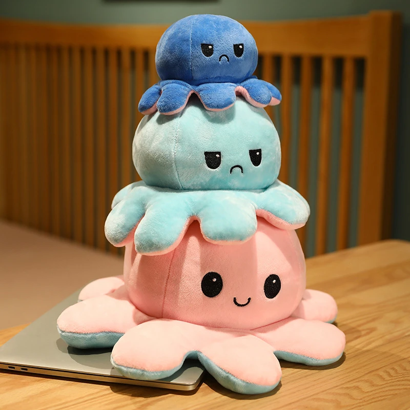 

Bedroom pulpo Newest Toy 100%-High-Quality-Fabric 50cm knuffels Octopus shifter double-side plush big Animal mood Burbuja