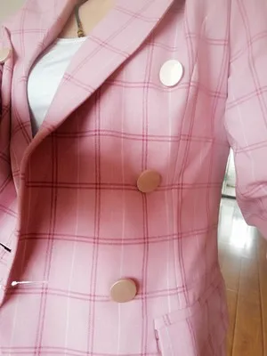 Новинка Женский деловой наряд блейзеры костюм в клетку женские брюки костюмы из