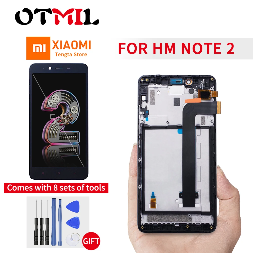 5 &quotоригинальный для XIAOMI Redmi Note2 сенсорный экран с рамкой дигитайзер сборка lcd