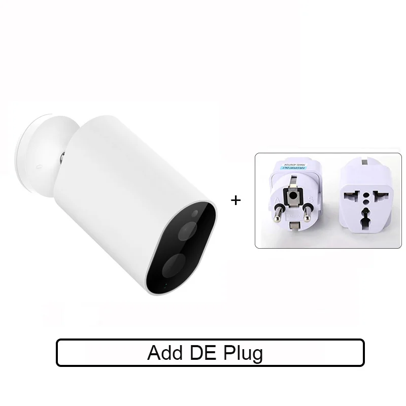 Add DE Plug Xiaomi Mijia xiaobay смарт-камера 1080P с батарейным шлюзом слот для sd-карты WiFi AI гуманоидное Обнаружение Беспроводная ip-камера - Цветной: Add DE Plug